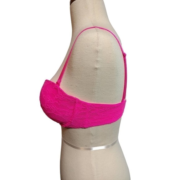 Victoria's Secret hot pink bra 34C Multi-Way 100% Nylon Wire and padded - Picture 4 of 7